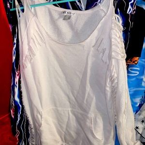 Women’s long sleeve large distressed sweater